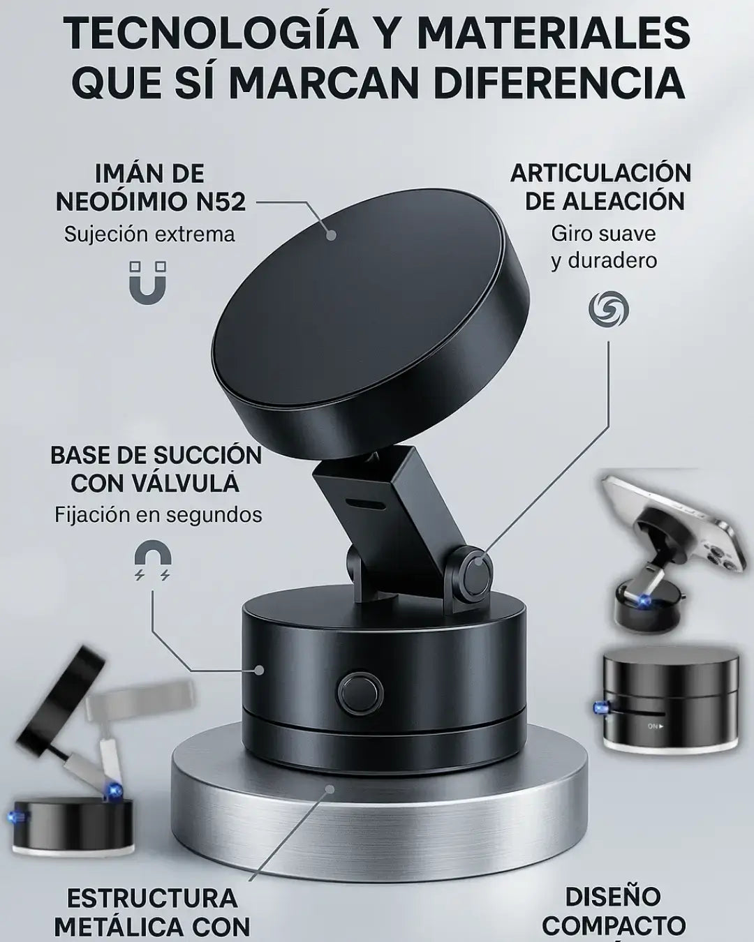 Soporte magnético Multi-uso para celular